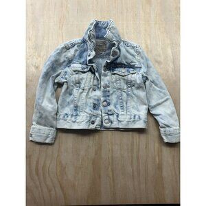 Kids Polo Ralph Lauren Jean Jacket Size 3T Acid Wash Denim Outerwear Logo Unisex